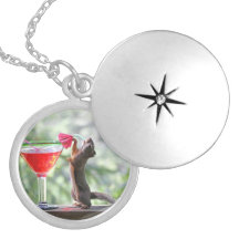 Squirrel Drinking a Cocktail Pendant