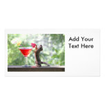 Squirrel Drinking a Cocktail Photo Card