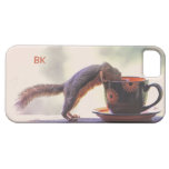Squirrel Drinking Coffee
