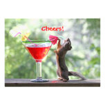 Squirrel Drinking Customisable Party Personalized Invites