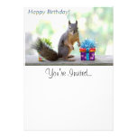 Squirrel Happy Birthday! Custom Invitations