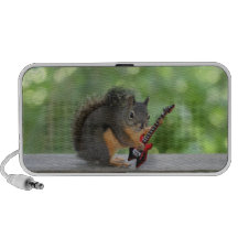 Squirrel Playing Electric Guitar Travelling Speaker