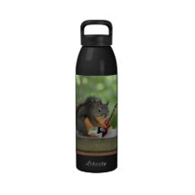 Squirrel Playing Electric Guitar Water Bottles