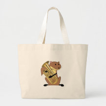 Squirrel Playing the Euphonium Bags