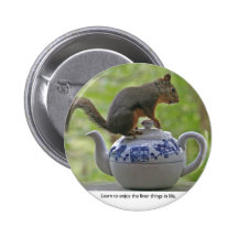 Squirrel Sitting on a Teapot Pins