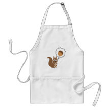 Squirrel Thinking About Nut Apron