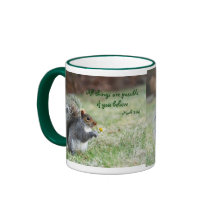 Squirrel with Daisy Mark 9:23 Verse Mug