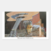 Squirrel with Guitar Stickers