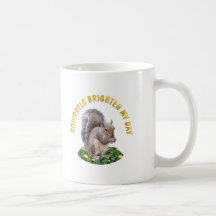 Squirrels Brighten My Day Mugs