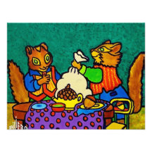 Squirrels  lunch by Piliero Personalised Invite