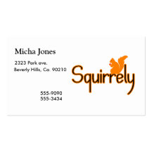 Squirrely Squirrel Business Card Template