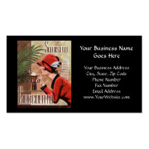 Squisito Cioccolato Italian Chocolate Woman in Red Business Cards