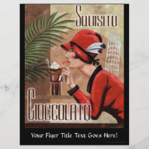 Squisito Cioccolato Italian Chocolate Woman in Red Flyer Design