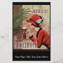 Squisito Cioccolato Italian Chocolate Woman in Red Flyer