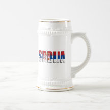 Srbija flag of Serbia logo gifts for Serbians Mugs