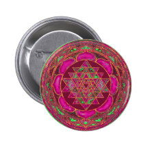 Sri Lakshmi Yantra Mandala Buttons