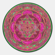 Sri Lakshmi Yantra Mandala Stickers