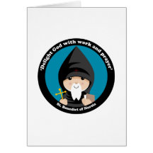 St Benedict of Nursia Greeting Cards