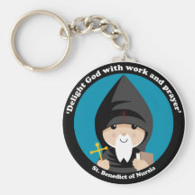 St Benedict of Nursia Keychains
