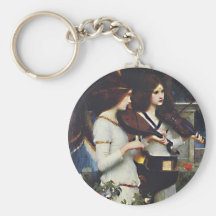 St Cecilia -  John William Waterhouse Keychain