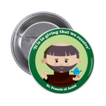St. Francis of Assisi Pinback Buttons