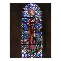 St Francis of Assisi stained glass Postcards