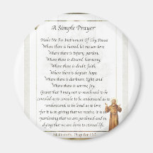 st. francis simple prayer magnets
