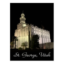 St. George Utah Mormon Temple Postcard