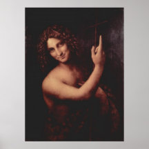 St. John the Baptist by Leonardo Da Vinci (1516) Posters