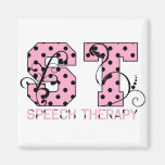 st letters pink and black polka dots refrigerator magnets