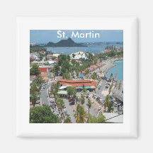 St. Martin and Marigot Bay Photo Fridge Magnet
