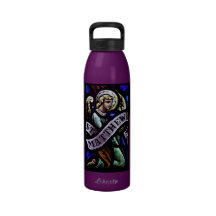 St Matthew Stained Glass Art Reusable Water Bottle