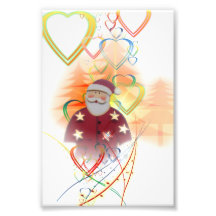 St. Nicholas Santa Clause Heart Tree Art Deco Photo