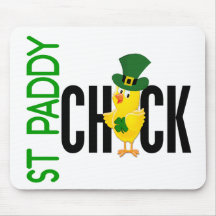 St Paddy Chick Mouse Mat