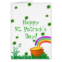 St. Patrick’s Day Clover Golden Pot  Card