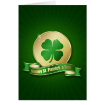 St. Patrick´s Day Coin - Greeting Card