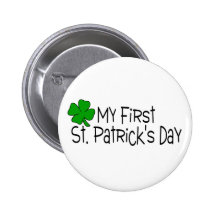 St Patricks Day Babys First St. Patricks Day Buttons