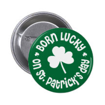 St. Patrick's Day Birthday Buttons