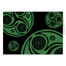 St. Patrick's Day Card- Irish Triskel Spirals