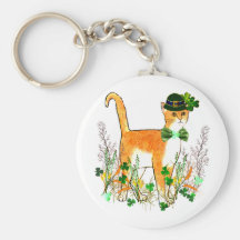 St. Patrick's Day Cat Keychains