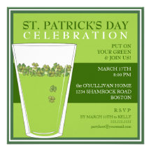 St. Patricks Day Celebration Party Pint Invitation