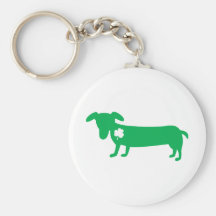 St. Patrick's Day Dachshund Keychains