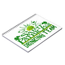 St Patricks Day Drinking Team. Irish Celebrations. Spiral Notebook
