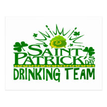 St Patricks Day Drinking Team. Irish Celebrations. Postcards