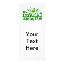 St Patricks Day Drinking Team. Irish Celebrations. Personalized Rack Card