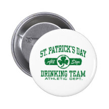 St. Patrick's Day Drinking Team Pinback Button