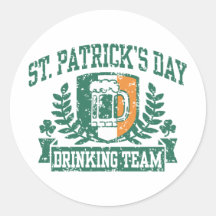 St. Patrick's Day Drinking Team Stickers