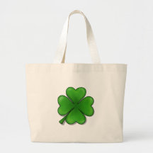 St. Patrick's Day, Four Leaf Clover Canvas Bag