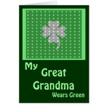 St. Patrick's Day Great Grandma Cards