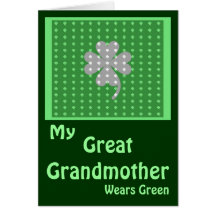 St. Patrick's Day Great Grandmother Greeting Card